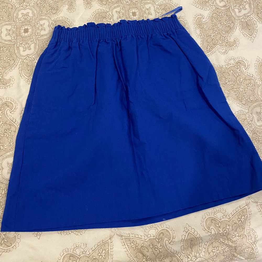 NWOT Royal Blue Linen J.Crew Skirt